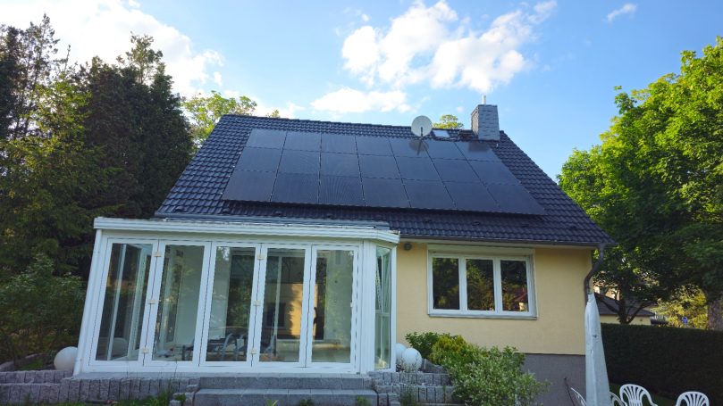 Dachpfannen gestrichen Das Werk ist vollendet